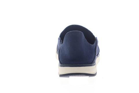 Clarks Step Isle Row 26148615 Mens Blue Canvas Slip On Casual Loafers Shoes