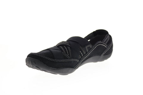 Clarks Haley Rose 26148645 Womens Black Wide Suede Lace Up Loafer Flats Shoes