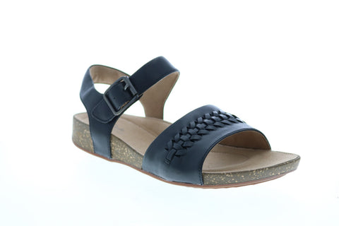 Clarks Un Perri Way 26148701 Womens Black Leather Slingback Sandals Shoes