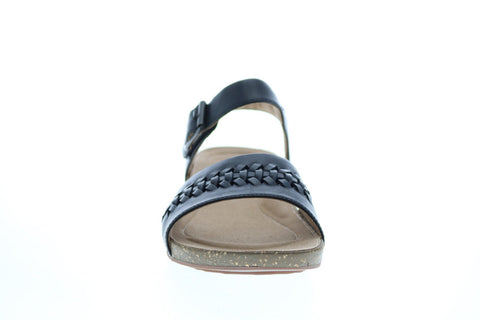 Clarks Un Perri Way 26148701 Womens Black Leather Slingback Sandals Shoes
