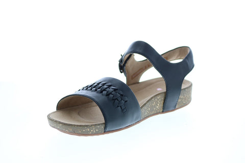 Clarks Un Perri Way 26148701 Womens Black Leather Slingback Sandals Shoes