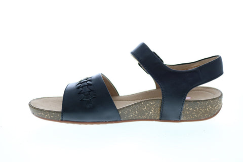 Clarks Un Perri Way 26148701 Womens Black Leather Slingback Sandals Shoes