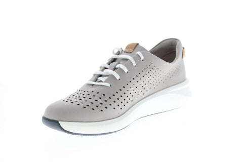 Clarks Un Rio Tie 26148716 Womens Gray Wide Nubuck Lifestyle Sneakers Shoes