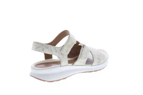 Clarks Un Adorn Ease 26148725 Womens Beige Leather Strap Sandals Shoes