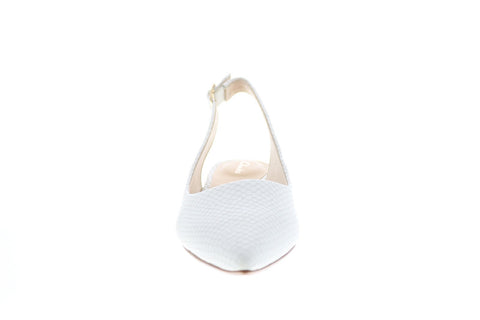 Clarks Laina15 Sling 26148861 Womens White Leather Slingback Flats Shoes