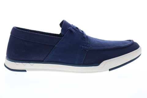 Clarks Step Isle Base 26148967 Mens Blue Canvas Casual Lace Up Oxfords Shoes