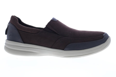 Clarks Stepstrolledge 26148973 Mens Brown Canvas Casual Slip On Loafers Shoes
