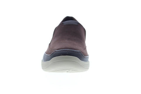 Clarks Stepstrolledge 26148973 Mens Brown Canvas Casual Slip On Loafers Shoes
