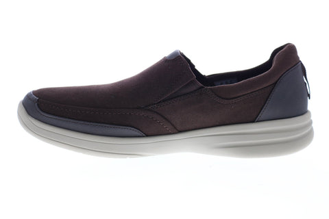 Clarks Stepstrolledge 26148973 Mens Brown Canvas Casual Slip On Loafers Shoes