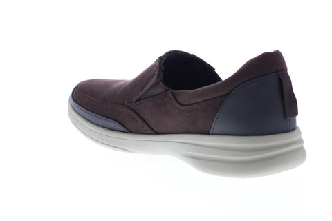 Clarks Stepstrolledge 26148973 Mens Brown Canvas Casual Slip On Loafers Shoes