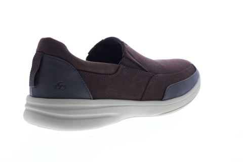 Clarks Stepstrolledge 26148973 Mens Brown Canvas Casual Slip On Loafers Shoes