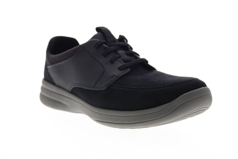 Clarks Stepstrolllace 26148975 Mens Black Suede Low Top Lifestyle Sneakers Shoes