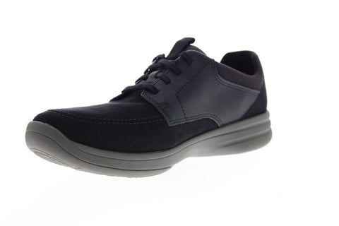 Clarks Stepstrolllace 26148975 Mens Black Suede Low Top Lifestyle Sneakers Shoes