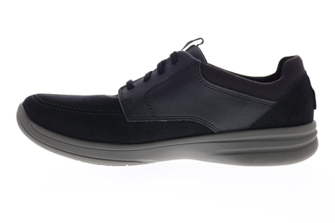 Clarks Stepstrolllace 26148975 Mens Black Wide 2E Suede Lifestyle Sneakers Shoes