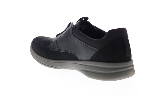 Clarks Stepstrolllace 26148975 Mens Black Wide 2E Suede Lifestyle Sneakers Shoes