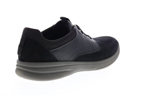 Clarks Stepstrolllace 26148975 Mens Black Suede Low Top Lifestyle Sneakers Shoes
