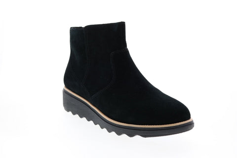 Clarks Sharon Swing 26149019 Womens Black Wide Ankle & Booties Boots