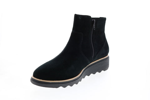 Clarks Sharon Swing 26149019 Womens Black Wide Ankle & Booties Boots