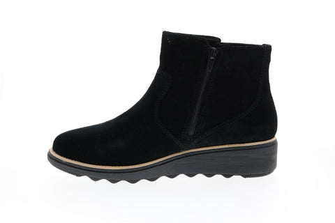 Clarks Sharon Swing 26149019 Womens Black Wide Ankle & Booties Boots