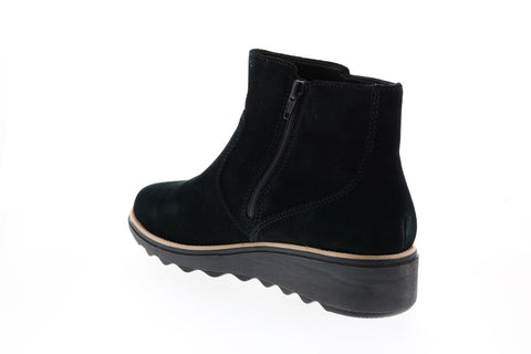 Clarks Sharon Swing 26149019 Womens Black Wide Ankle & Booties Boots