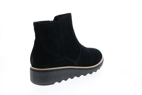 Clarks Sharon Swing 26149019 Womens Black Wide Ankle & Booties Boots