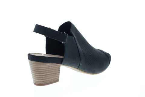 Clarks Um Palma Go 26149283 Womens Black Nubuck Strap Wedges Heels Shoes