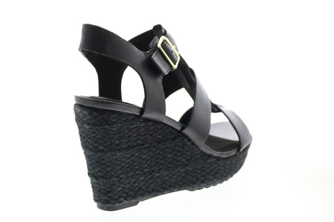 Clarks Maritsa 95 Glad 26149294 Womens Black Leather Wedges Heels Shoes