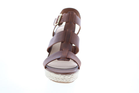 Clarks Maritsa 95 Glad 26149296 Womens Brown Wide Leather Wedges Heels Shoes