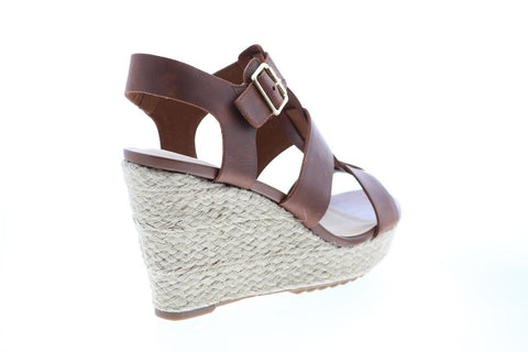 Clarks Maritsa 95 Glad 26149296 Womens Brown Wide Leather Wedges Heels Shoes