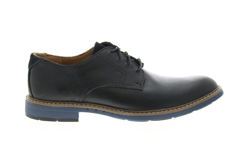 Clarks Un Elott Lace 26149331 Mens Black Leather Oxfords Plain Toe Shoes