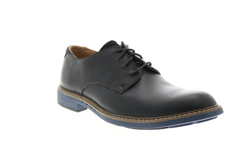Clarks Un Elott Lace 26149331 Mens Black Leather Oxfords Plain Toe Shoes