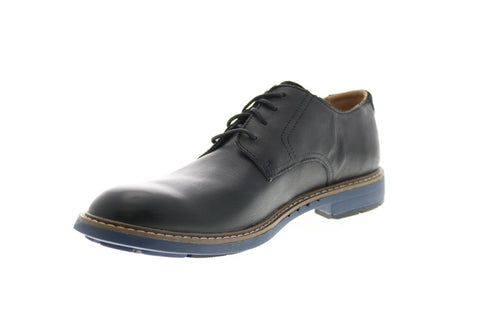 Clarks Un Elott Lace 26149331 Mens Black Leather Oxfords Plain Toe Shoes