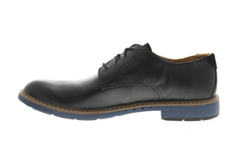 Clarks Un Elott Lace 26149331 Mens Black Leather Oxfords Plain Toe Shoes