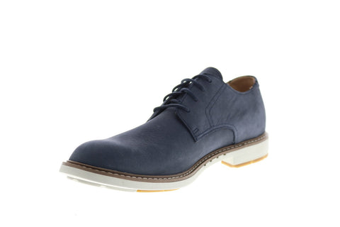 Clarks Un Elott Lace 26149335 Mens Blue Suede Oxfords Plain Toe Shoes