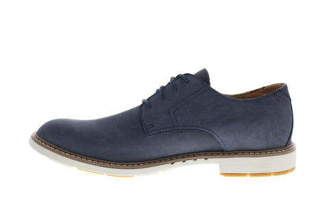 Clarks Un Elott Lace 26149335 Mens Blue Suede Oxfords Plain Toe Shoes