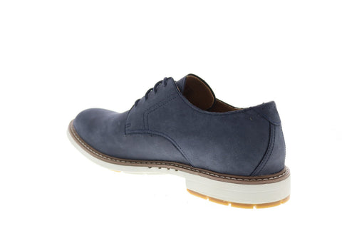 Clarks Un Elott Lace 26149335 Mens Blue Suede Oxfords Plain Toe Shoes