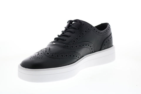 Clarks Hero Brogue 26149389 Womens Black Leather Lifestyle Sneakers Shoes