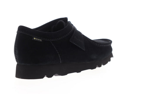 Clarks Wallabee GTX 26149449 Mens Black Suede Lace Up Casual Loafers Shoes