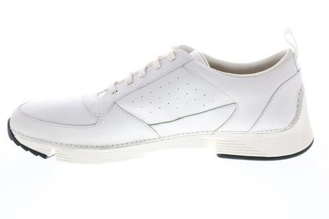 Clarks Tri Sprint 26149468 Mens White Leather Lifestyle Sneakers Shoes