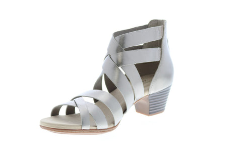 Clarks Valarie Dream 26149509 Womens Gray Leather Gladiator Sandals Shoes