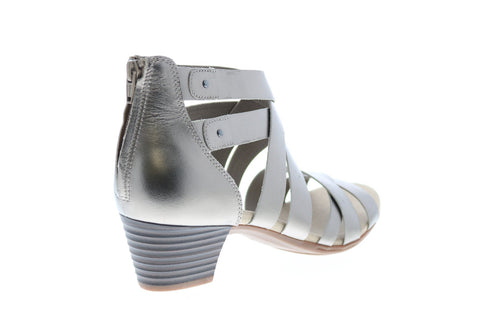 Clarks Valarie Dream 26149509 Womens Gray Leather Gladiator Sandals Shoes