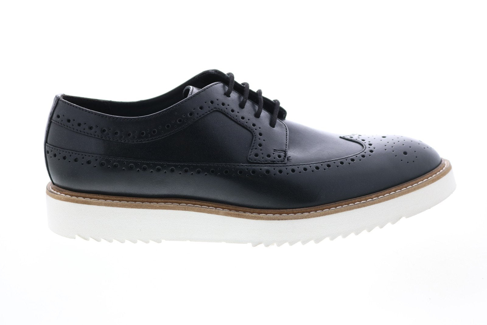Clarks Ernest Limit Mens Black Leather Oxfords Wingtip  display picture 3
