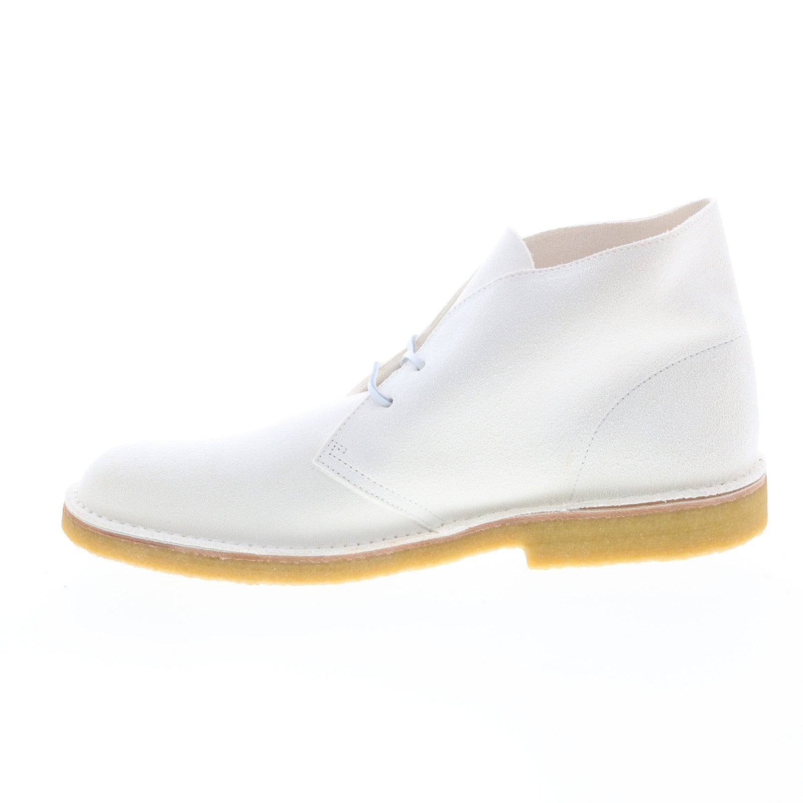NEW!! Men’s Clarks Wallabee Woven White Suede Chukka Boots Size 13M Mens Walla Boot RB White Leather Wallabees | Clarks main image 2