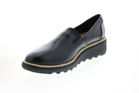Clarks Hero Step 26149560 Womens Black Leather Lifestyle Sneakers Shoes