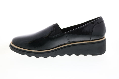 Clarks Hero Step 26149560 Womens Black Leather Lifestyle Sneakers Shoes