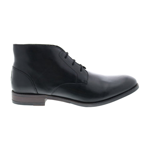 Clarks Flow Top 26143656 Mens Black Leather Lace Up Chukkas Boots