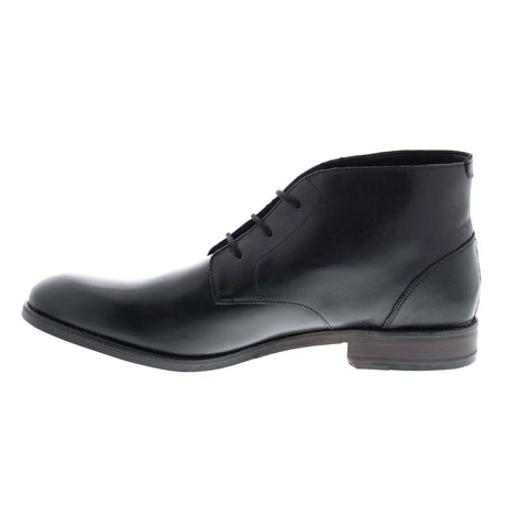Clarks Flow Top 26143656 Mens Black Leather Lace Up Chukkas Boots