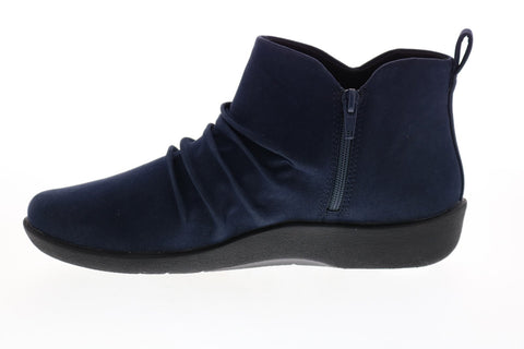 Clarks Sillian Gemma 26149623 Womens Blue Canvas Ankle & Booties Boots