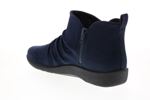 Clarks Sillian Gemma 26149623 Womens Blue Canvas Ankle & Booties Boots