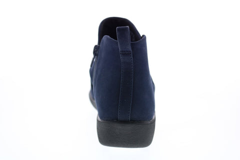 Clarks Sillian Gemma 26149623 Womens Blue Wide Canvas Ankle & Booties Boots